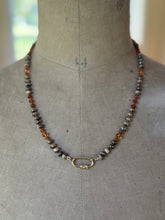 Load image into Gallery viewer, 14k Schalenblende and Garnet Necklace