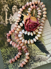 Load image into Gallery viewer, Peruvian pink opal and pink topaz open loop necklace