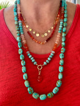 Carica l&#39;immagine nel visualizzatore di Gallery, Amazonite, Carnelian, and Peach Moonstone Necklace