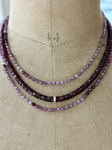 Rhodolite Garnet and Pavé Diamond Necklace