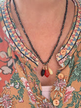 Load image into Gallery viewer, 14k Chocolate Mystic Spinel Necklace with Charm Trio