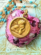 Load image into Gallery viewer, Antique French Cherub Medal