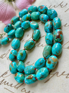 14k Kingman Turquoise Necklace "Robin's Egg" MADE TO ORDER
