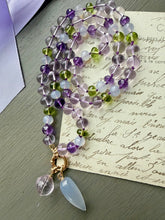 Load image into Gallery viewer, 14k Amethyst and Peridot Necklace