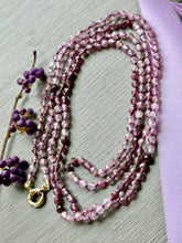 Load image into Gallery viewer, 14k Purple Spinel Long Necklace