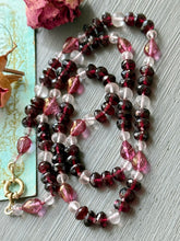 Charger l&#39;image dans la galerie, 14k Garnet and Pink Topaz Necklace