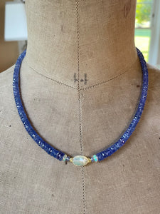 14k Tanzanite Heishi Necklace