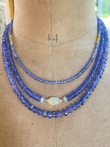 14k Tanzanite Heishi Necklace