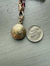 Load image into Gallery viewer, Antique Watch Fob Garnet Necklace