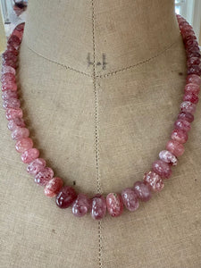 Strawberry Quartz Statement Necklace