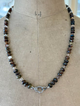 Load image into Gallery viewer, Andalusite and Rutilated Quartz Pave Diamond Necklace