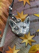 Load image into Gallery viewer, Sterling Silver Cat Face Pendant