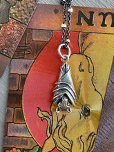 Charger l&#39;image dans la galerie, Sterling Silver Sleeping Bat Charm Necklace