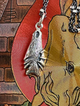 Cargar imagen en el visor de la galería, Sterling Silver Sleeping Bat Charm Necklace