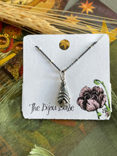 Cargar imagen en el visor de la galería, Sterling Silver Sleeping Bat Charm Necklace