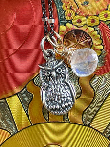 Sterling Silver Owl Charm Necklace