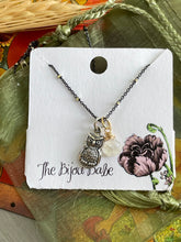 Charger l&#39;image dans la galerie, Sterling Silver Owl Charm Necklace