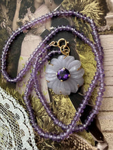 Load image into Gallery viewer, 14k Carved Chalcedony Flower Necklace