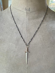 Sterling and Bronze Sword Pendant