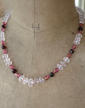 Load image into Gallery viewer, Rose Quartz, Garnet and Pink Topaz Necklace