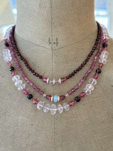 Garnet and Pavé Diamond Necklace