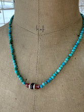 Load image into Gallery viewer, Turquoise and Pavé Diamond Necklace