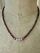 Load image into Gallery viewer, Garnet and Pavé Diamond Necklace