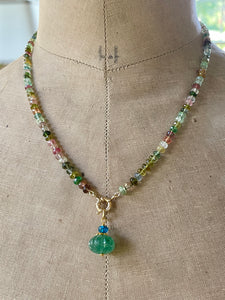 14k Multi Tourmaline Necklace