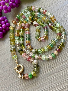 14k Multi Tourmaline Necklace