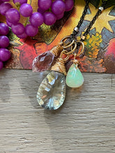 Load image into Gallery viewer, Mystic Topaz Gemstone Charm Necklace