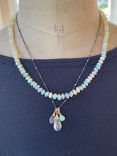 Load image into Gallery viewer, 14k Gold Faceted Ethiopian Opal Necklace