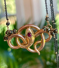 Load image into Gallery viewer, Antique French FIX Art Nouveau Serpent Conversion Necklace