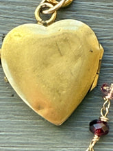 Load image into Gallery viewer, Antique French Mistletoe Heart Locket