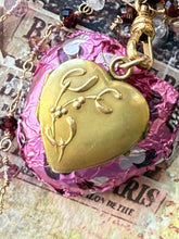 Load image into Gallery viewer, Antique French Mistletoe Heart Locket