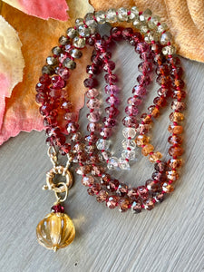 Multi Garnet and Zircon Necklace