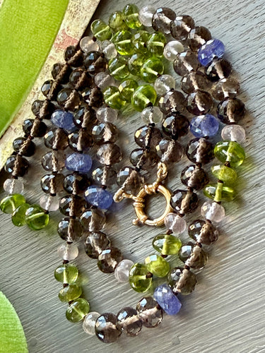 Smoky Quartz Floral Pathways Necklace