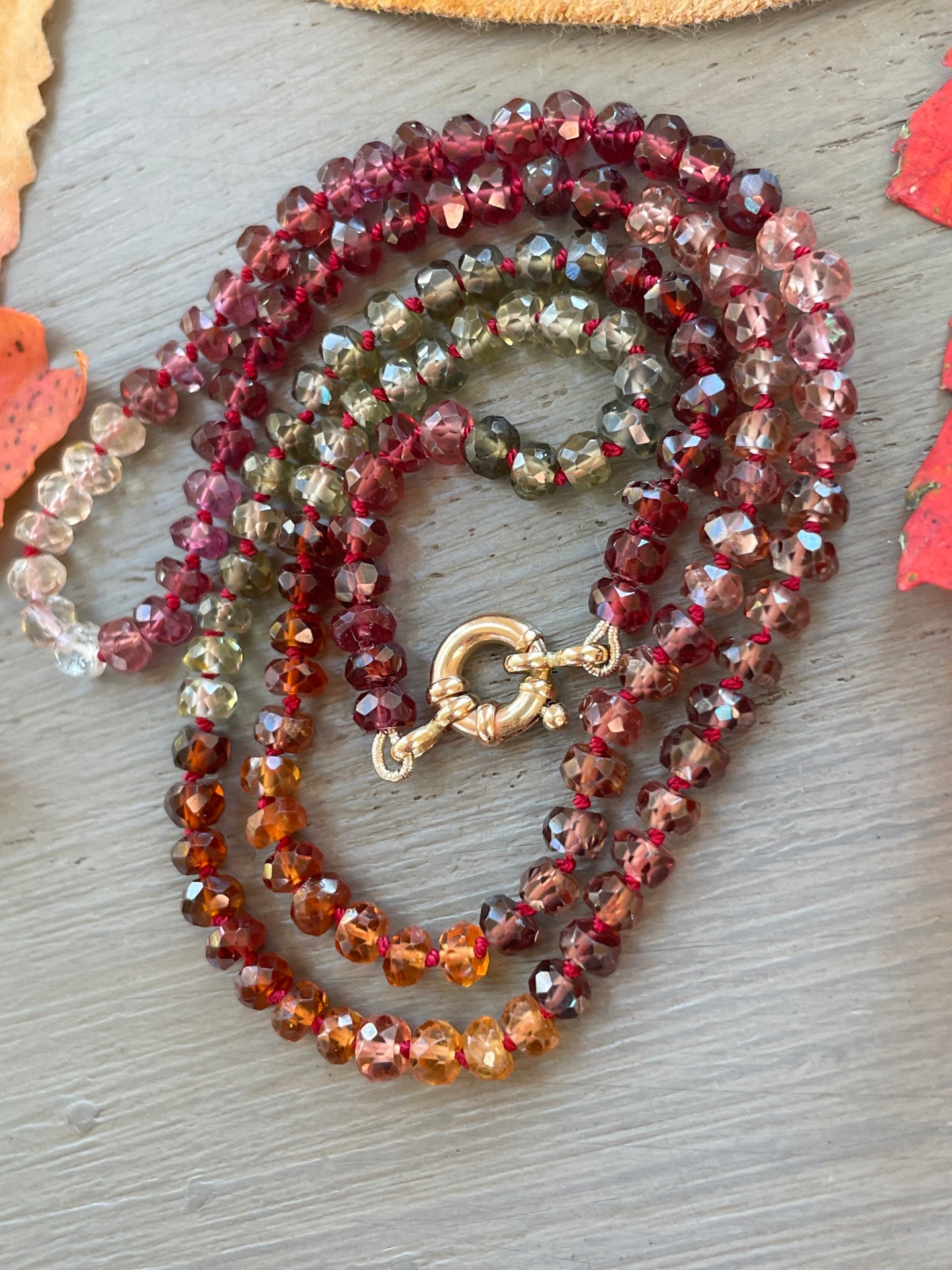 Multi Garnet and Zircon Necklace