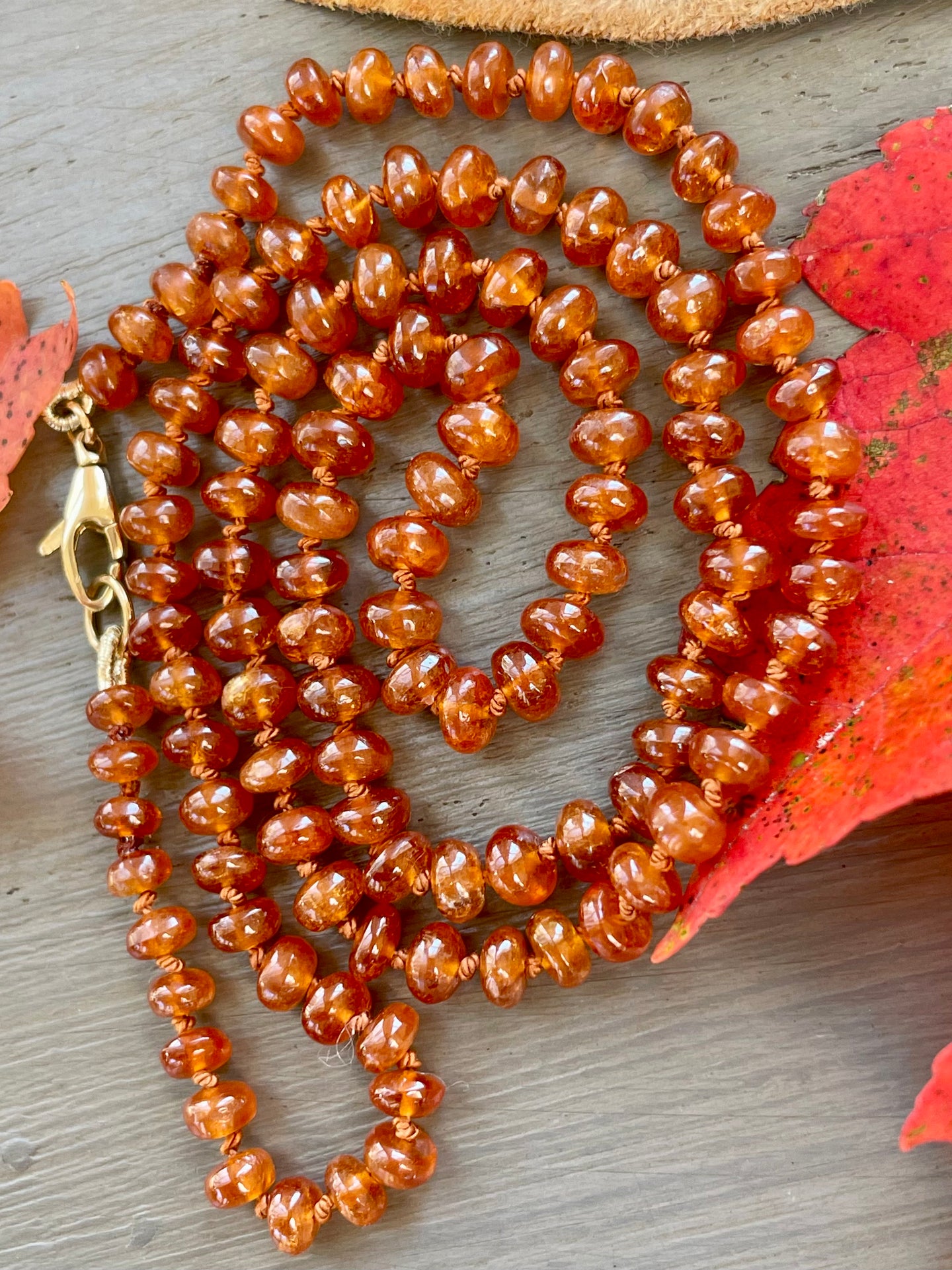 14k Spessartite Garnet Necklace