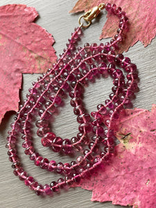 14k Rubellite Tourmaline Necklace