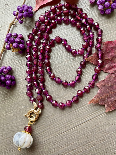 14k Purple Garnet Necklace