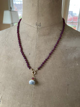 Load image into Gallery viewer, 14k Purple Garnet Necklace