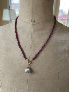 14k Purple Garnet Necklace