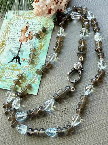 Aquamarine and Moonstone Necklace