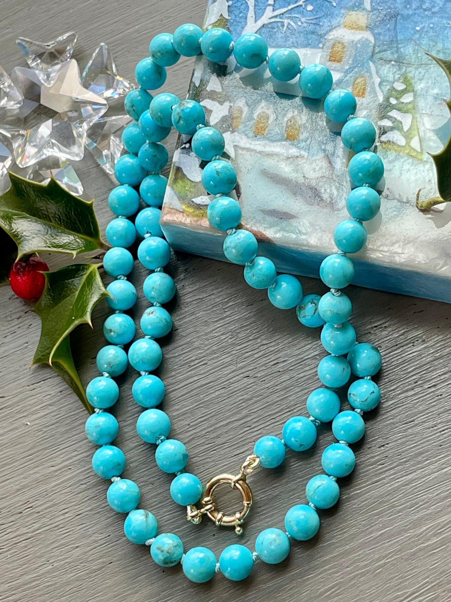 14k Kingman Turquoise Necklace