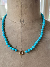 Carica l&#39;immagine nel visualizzatore di Gallery, 14k Kingman Turquoise Necklace