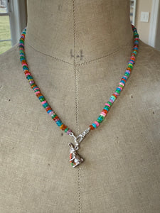 Rainbow Ethiopian Opal Jellybean Necklace