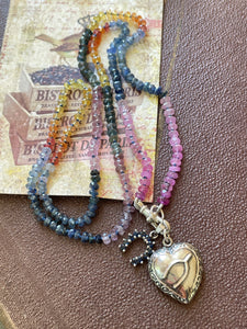 Multi Sapphire Talisman Necklace