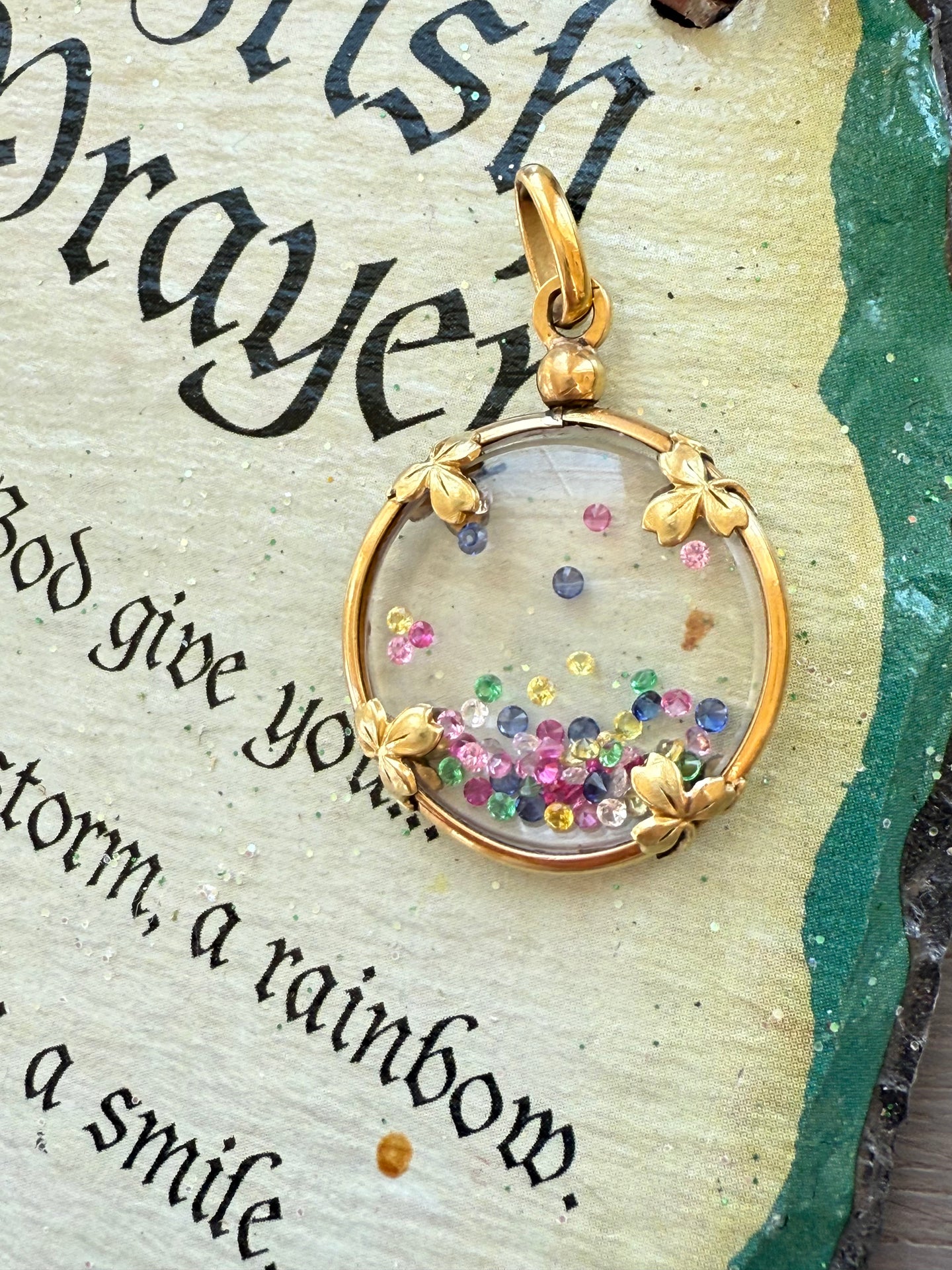 Antique French FIX Shamrock Shaker Locket