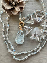 Load image into Gallery viewer, 14k Carved Blue Topaz Pendant