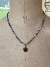 Carica l&#39;immagine nel visualizzatore di Gallery, Sapphire and Bohemian Garnet Necklace